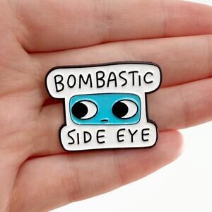 Side Eye Enamel Pin Funny Pins Enamel Pins Enamel Pin Backpack Pins
